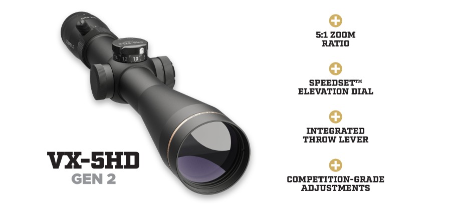 Leupold VX-5HD Gen 2  3-15x44 CDS-SZL2 Side Focus Illum. FireDot Duplex