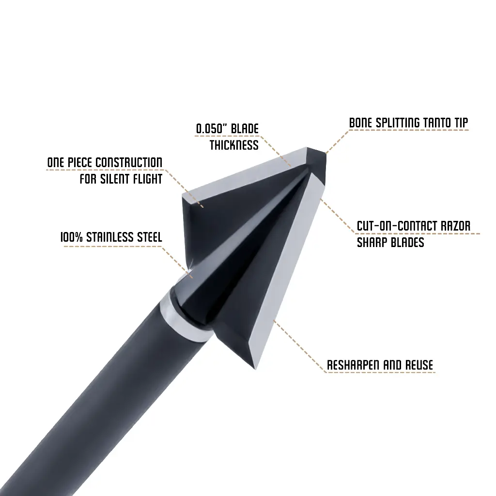 OZcut Broadheads Elite Series 2 Blade 125 Grain Fixed 3PK
