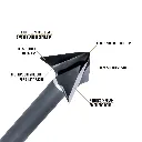 OZcut Broadheads Hurricane Fixed Helical Single Bevel Broadheads
