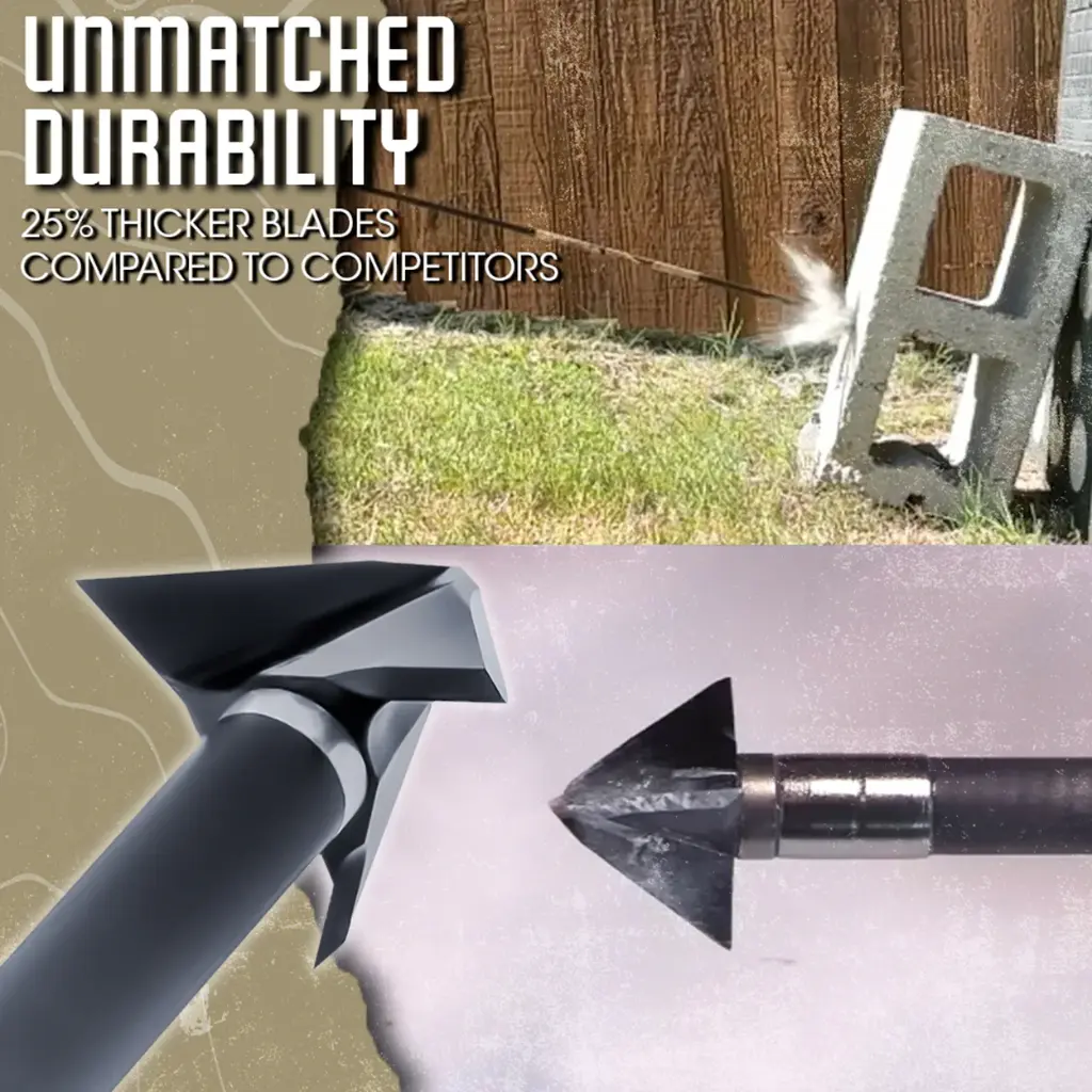 OZcut Broadheads Hurricane Fixed Helical Single Bevel Broadheads