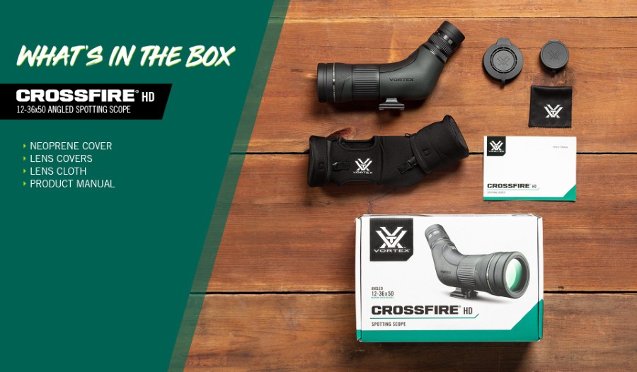 Vortex Crossfire® HD 12-36x50 (Angled) Spotting Scope