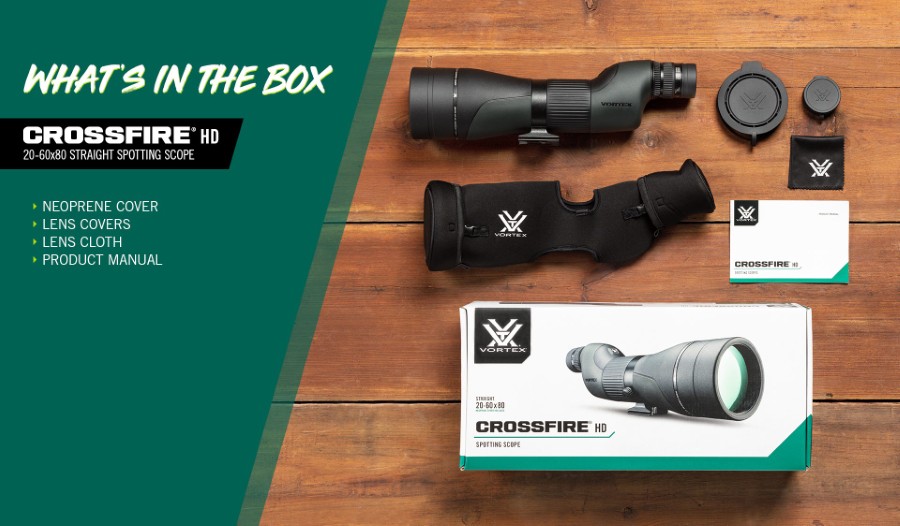 Vortex Crossfire® HD 20-60x80 (Straight) Spotting Scope