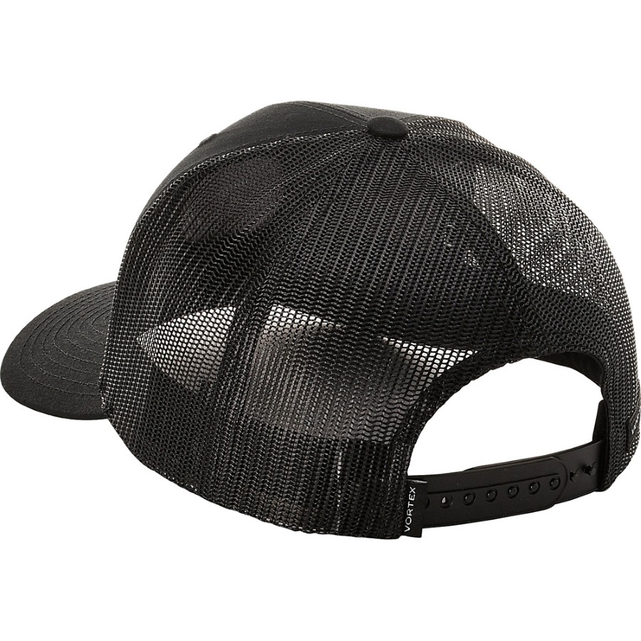 Vortex Cap: Black Three Peaks Leather Patch