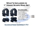 VersaRing 1" Hinge Scope Rings Low, Medium, High