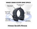 VersaRing 30mm Hinge Scope Rings Low, Medium, High
