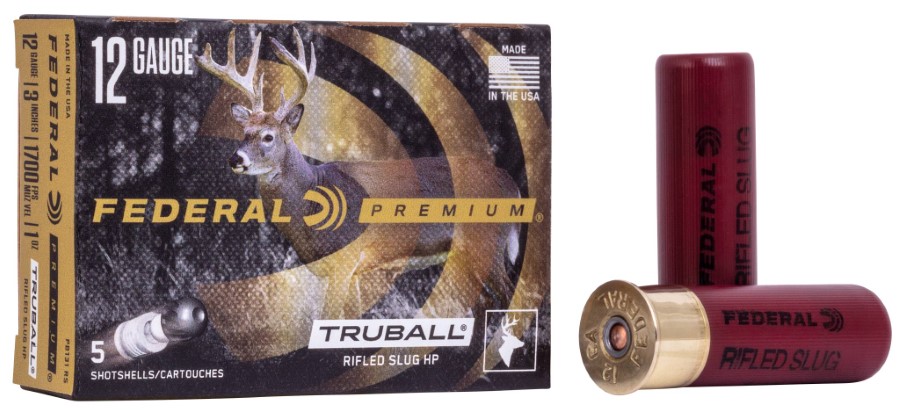 Federal Vital-Shok 12 Gauge Shotshell 5 Rounds 3" TruBall Rifled Slug 1 oz.