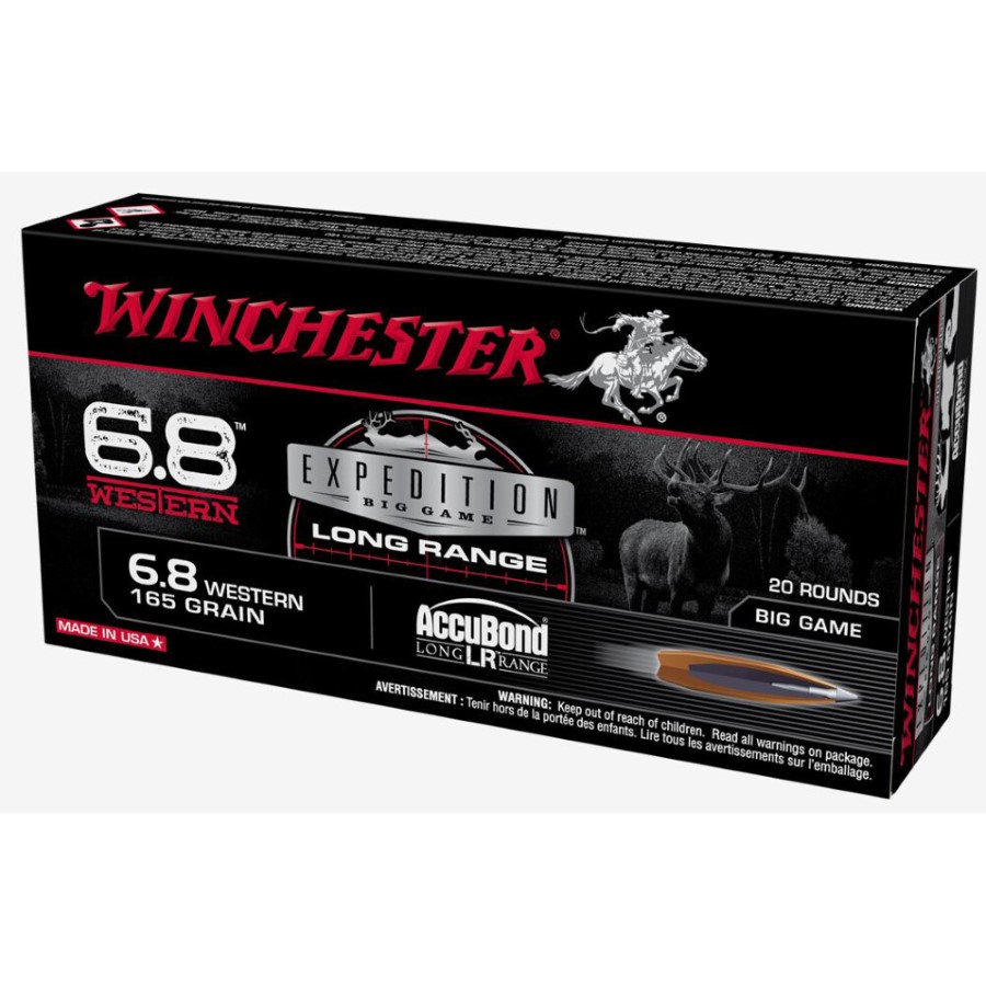 Winchester Expedition Big Game 6.8 Western Ammunition 20 Rounds AccuBond PT 165 Grain