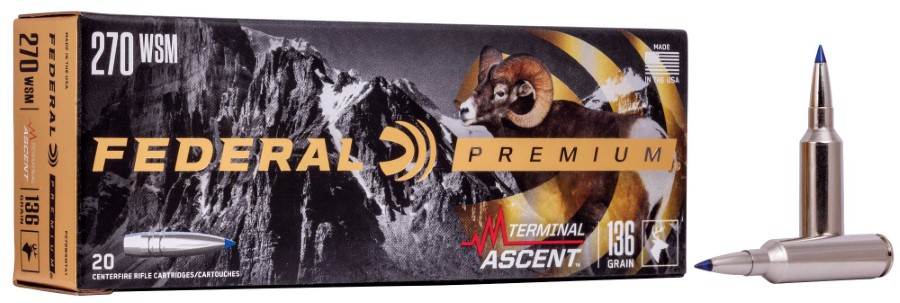 Federal Premium 270 WSM 136gr Terminal Ascent