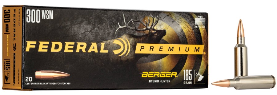 Federal Premium Berger Hybrid Hunter 300 Winchester Short Magnum Ammunition 20 Rounds 185 Grain Berger Hybrid