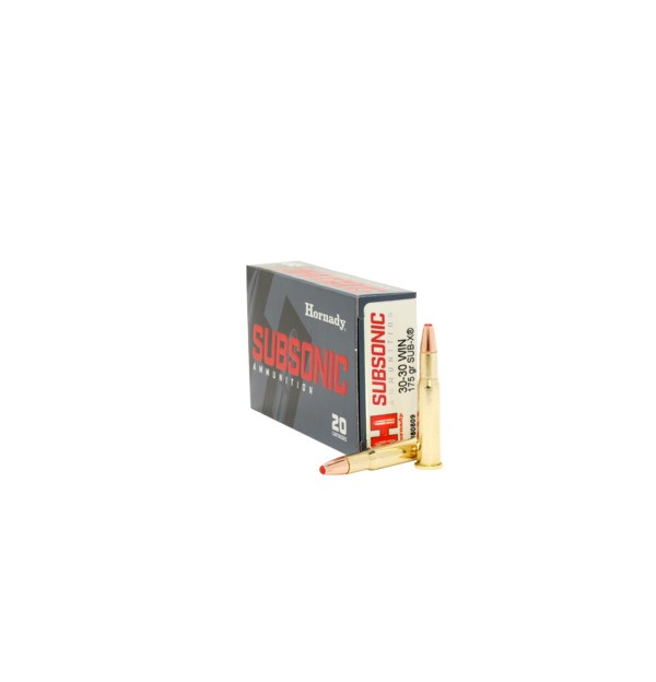 Hornady Subsonic 30-30 Win Ammunition 20 Rounds 175 Grains Sub-X Projectile