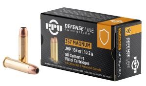 PPU Handgun Defense Ammunition .357 Magnum JHP 158gr 1607 fps 50/ct