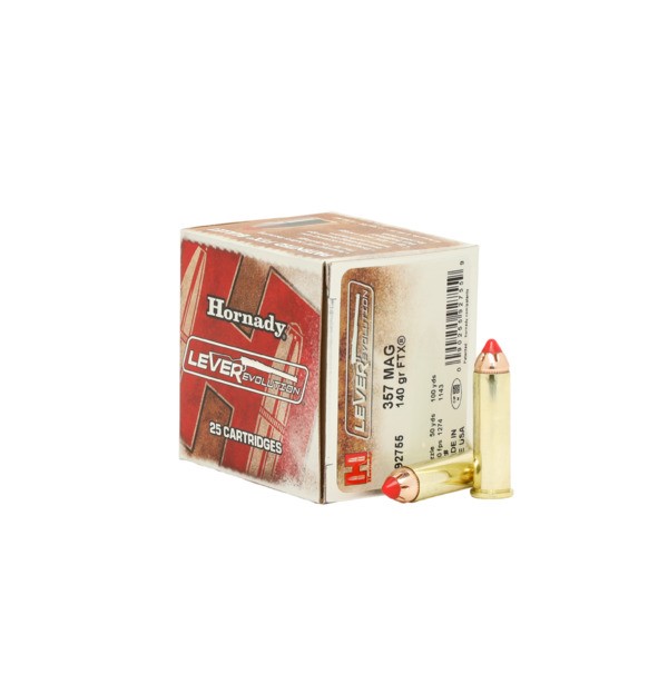 Hornady LEVERevolution 357 Magnum Ammunition 25 Rounds FTX 140 Grains