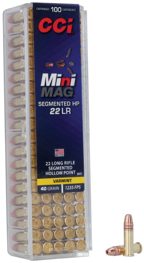 CCI Mini-Mag 22LR Ammunition 100 Rounds 40 Grain SHP 1235fps