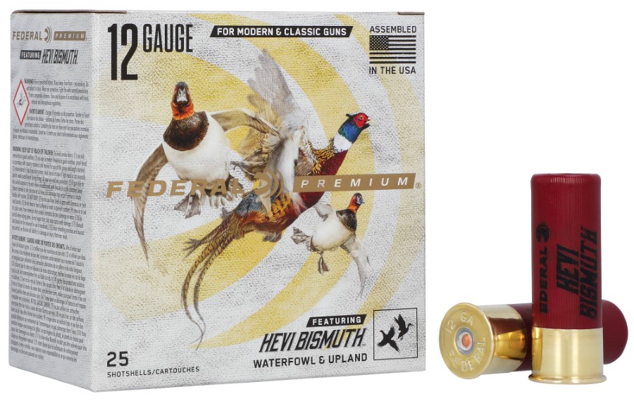Federal Premium HEVI-Bismuth - 12GA, 2-3/4", 1-1/4 oz., 3 Shot, Box of 25