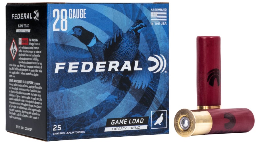 Federal Game Shok Upland Hi-Brass Load 28 Gauge Ammunition 2-3/4" #5 Lead Shot 1 Ounce 1220 fps