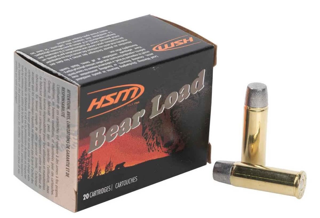 HSM Bear Load .44 Rem Mag Ammunition 20 Rounds 305 Grain WFN HC with Gas Check 1260fps