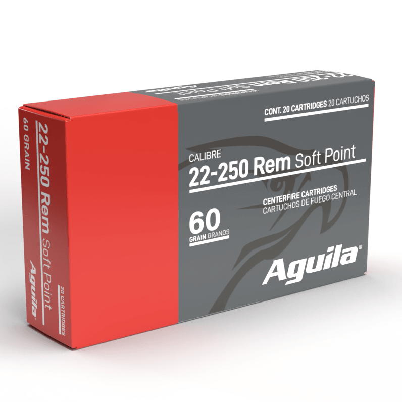 Aguila 22-250 Rem 60 Grain SP 20 Rounds