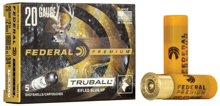 Federal TruBall Rifled Slug 20 Gauge 2 and 3/4"
