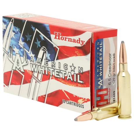 Hornady American Whitetail Ammo 6.5 Creedmoor 129gr Interlock SP