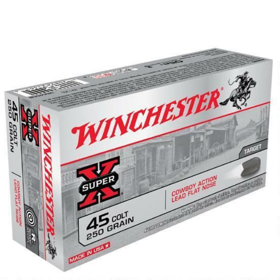 Winchester Super X .45 Colt Ammunition 50 Rounds, LFN, 250 Grain