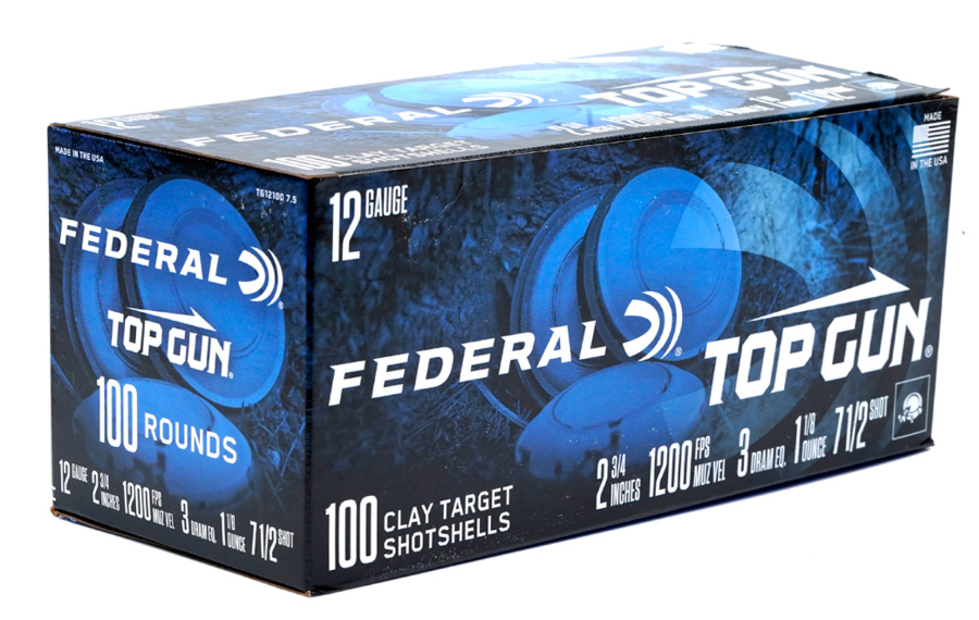 Federal Top Gun 12 Gauge 2.75" 1 1/8oz. #7.5 Shot 100 Rounds