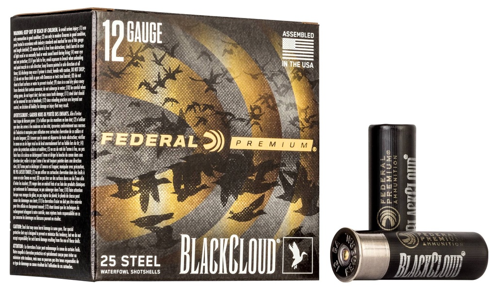 Federal Black Cloud 12 Gauge Ammo 3" 1-1/4oz #4 Steel Shot 25