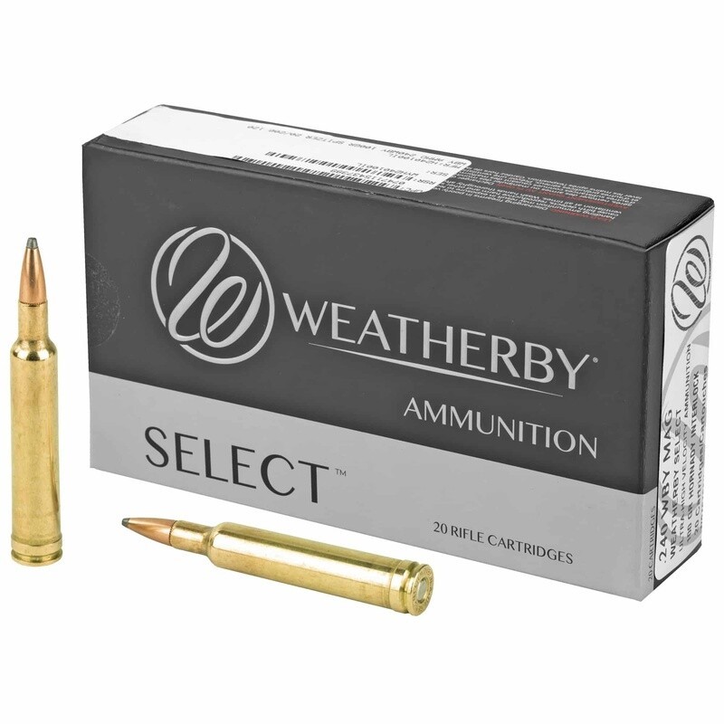 Weatherby Select 240 Weatherby Magnum 100 Grain Hornady Interlock Ammunition