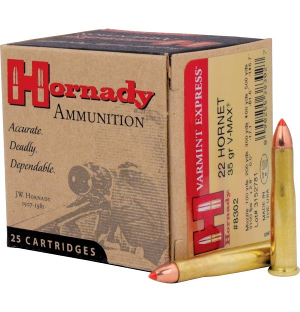 Hornady 22 Hornet Varmint Express 35gr V-max, 25 rounds