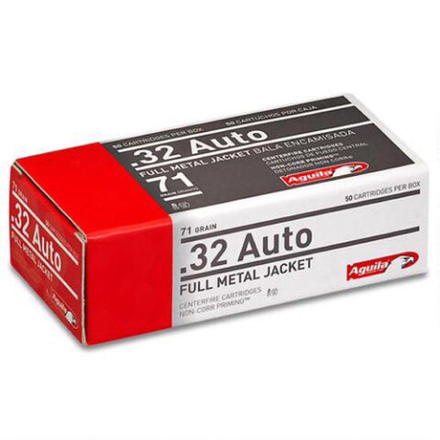 Aguila 32 ACP Caliber Ammunition 50 Rounds FMJ 71 Grain