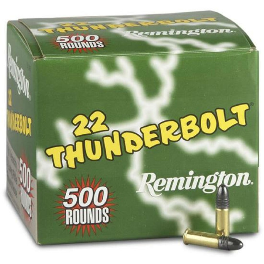 Remington 22 Thunderbolt .22LR Ammunition 500 Rounds 40 Grain Lead Round Nose