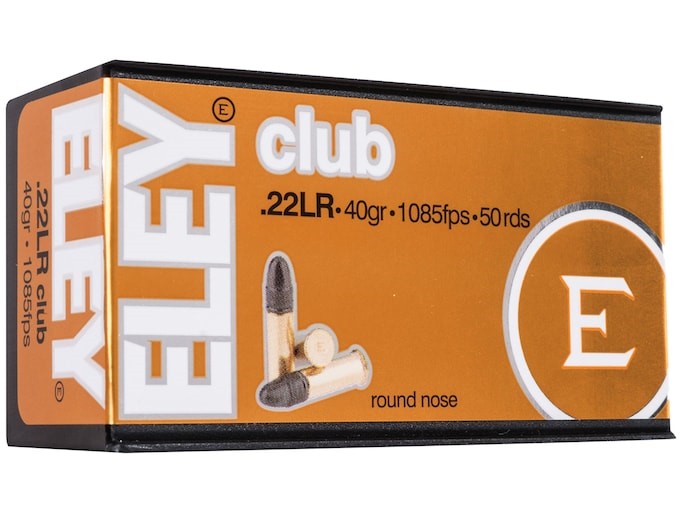 Eley Club 22LR Ammo 40 Grain Round Nose