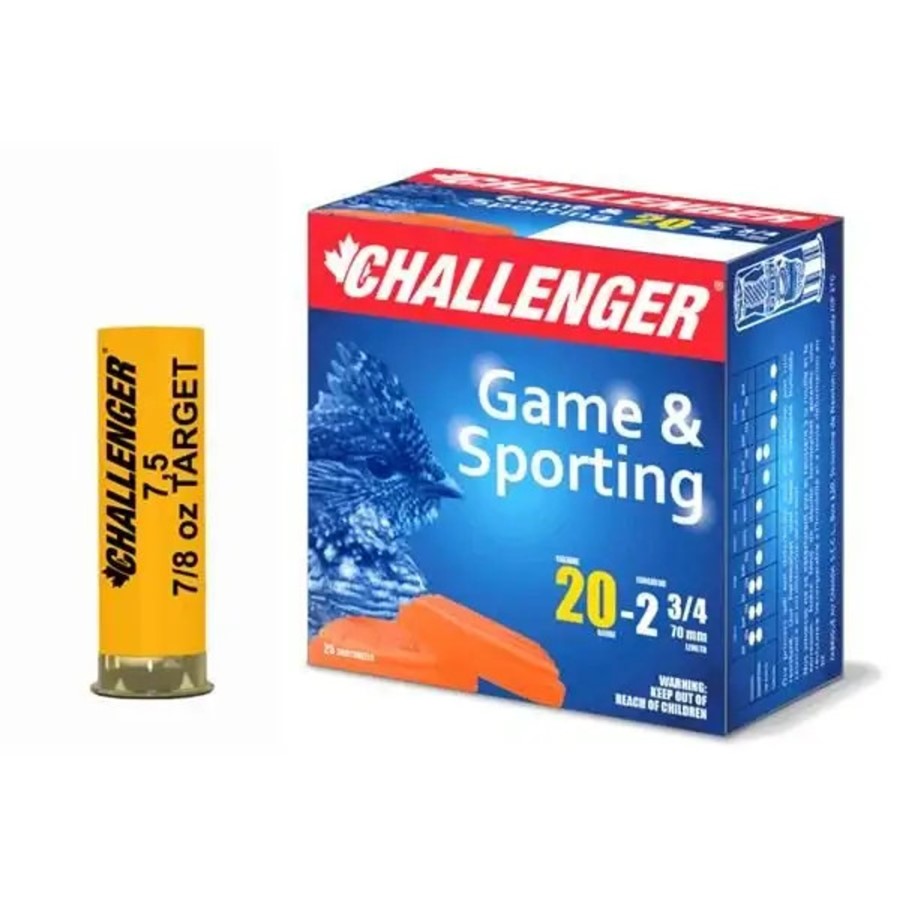 Challenger Game & Sporting 20 Gauge 2 3/4" Shot #7.5 (25-Rounds)