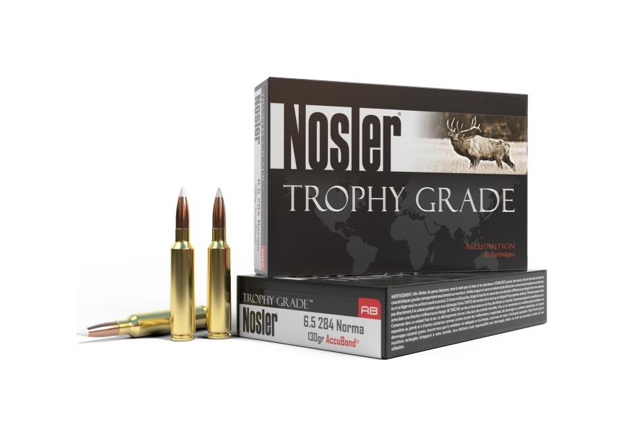 Nosler Trophy Grade Rifle Ammunition 6.5x284 Norma 130gr