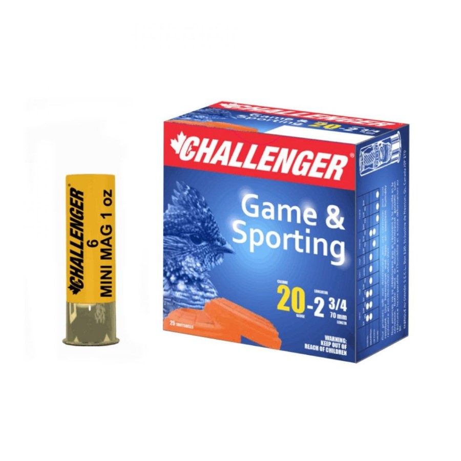 Challenger Game & Sporting High Brass 20 GA 2 ¾" 1oz #6 1330 FPS