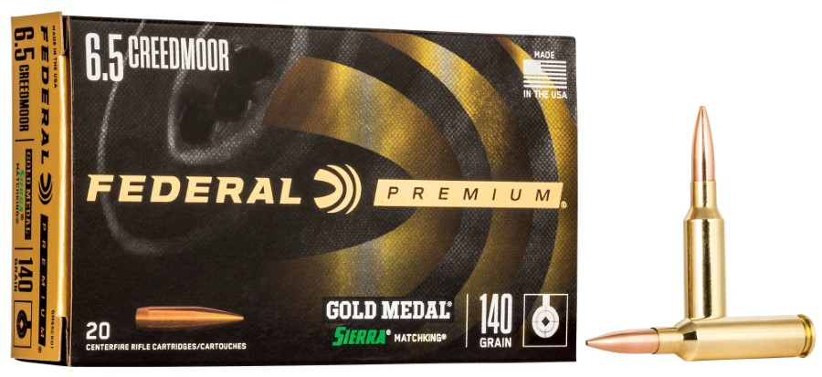 Federal Gold Medal Sierra MatchKing 6.5 Creedmoor, 140gr, Box of 20