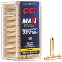 CCI Maxi-Mag 22 WMR Ammunition 50 Rounds JHP 40 Grains