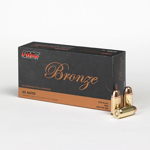 PMC Bronze 45 ACP 230GR FMJ (50 Rounds)