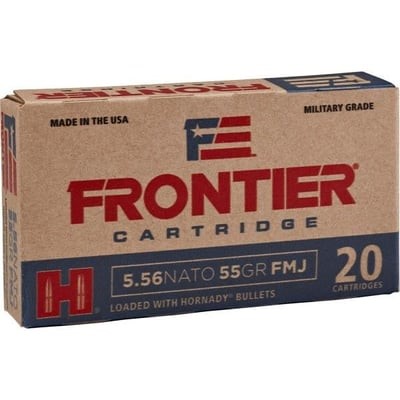 Hornady Frontier Ammo 5.56mm Nato 55gr Fmj M193 - 20/Box