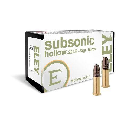 Eley Subsonic Hollow .22LR Ammunition 50 Rounds LHP 38 Grain