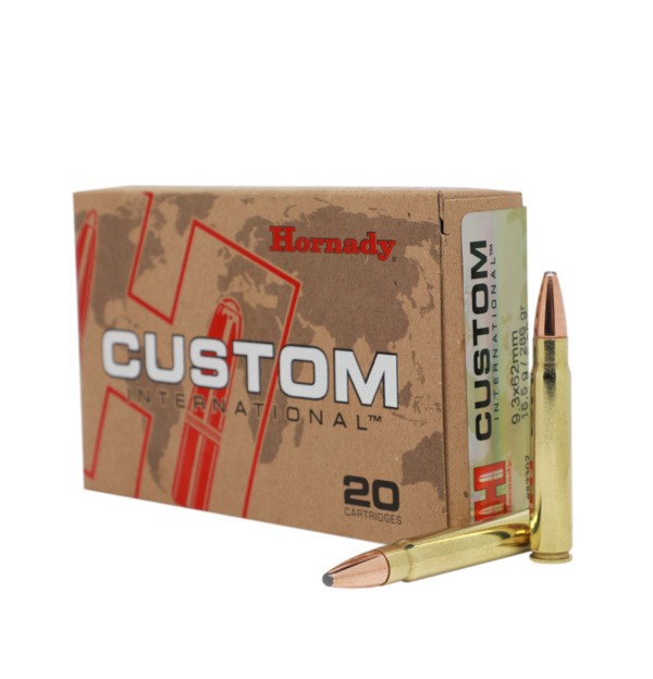 Hornady Custom International 9.3x62 286 Grain 20Rds
