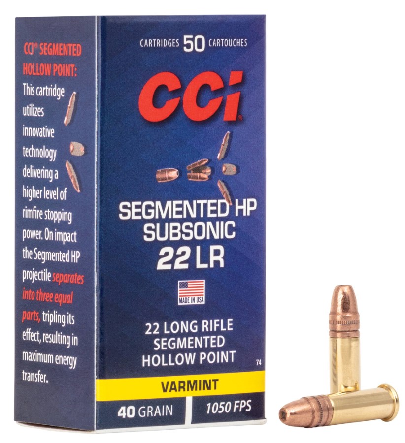 CCI Segmented Hollow Point 22LR 40 Grain-50 CT