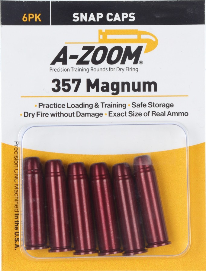 A-ZOOM .357 Magnum Snap Cap - 6/Box