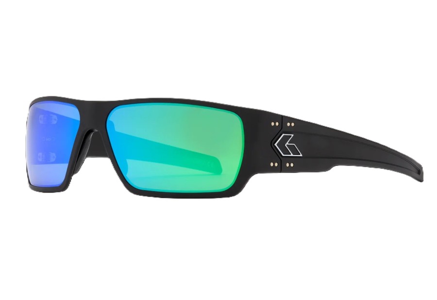 Gatorz Spector - Cerakote Black - Brown Polarized / Green Mirror