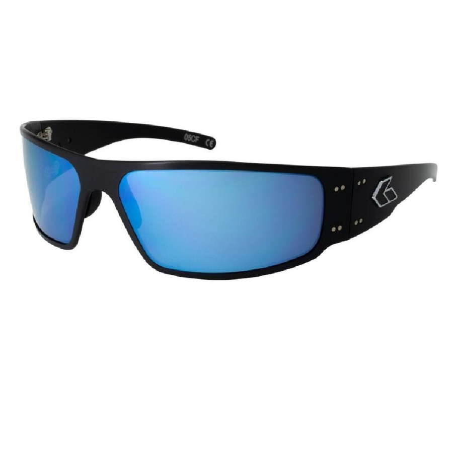 Gatorz Magnum - Black / Silver Logo - Digitally OPZ Smoke / Blue Mirror
