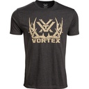 Vortex Men's T-Shirt: Charcoal Heather Full Tine, Size 2XL
