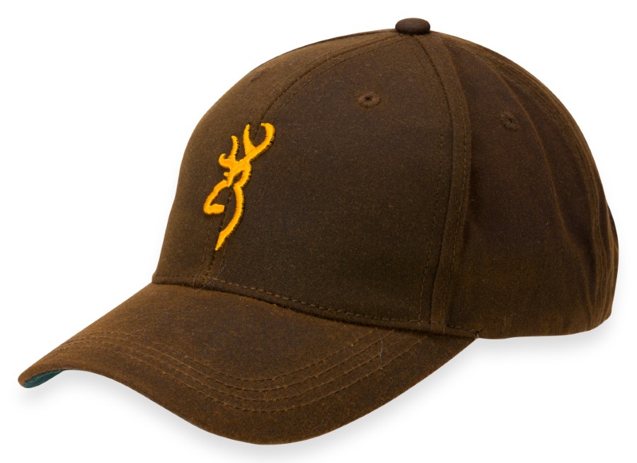 Browning Dura-Wax Solid Color Cap with 3-D Buckmark, Brown
