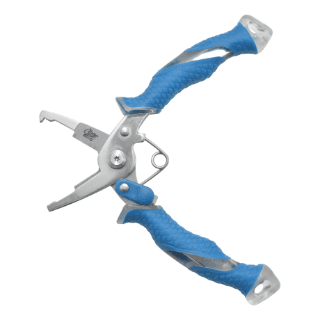 Cuda 5" Titanium Bonded Stainless Steel Mini Plier with Ring Splitter and Crimper, Cuts Braid, Locks 