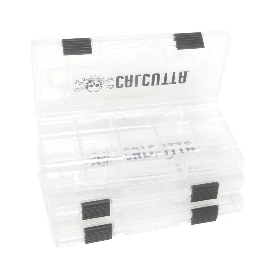Calcutta C2LTT-3600 3600 Size Tackle Tray, Clear, 2-Latch, Priced Per Tray