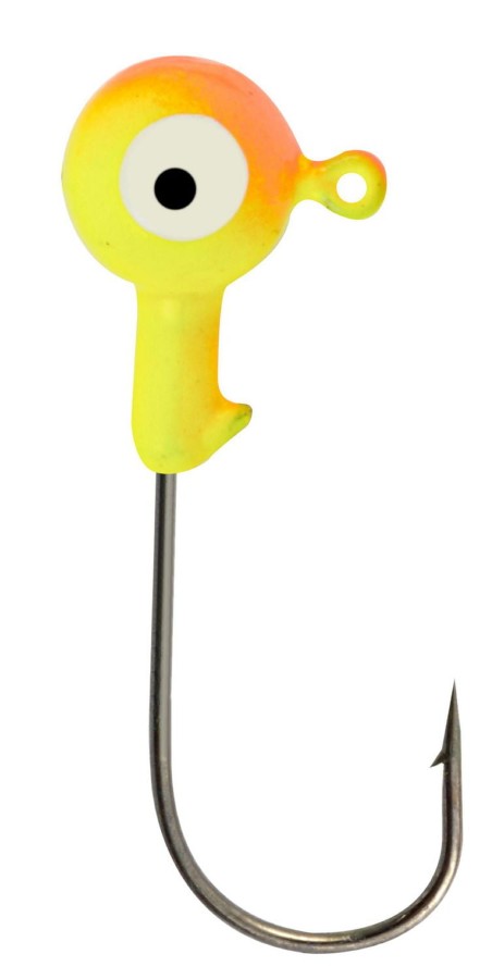 Danielson Jighead 3/8oz, 6/pk, Chartreuse/Orange