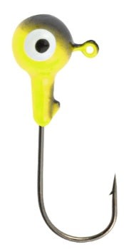 Danielson Jighead 1/8oz, 8/pk, Chartreuse/Black